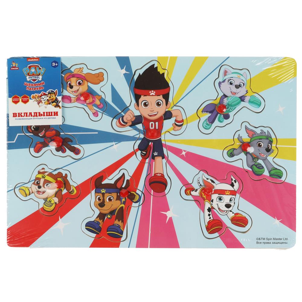 Картинка Игрушка деревянная Щенячий Патруль вкладыши 30*20, терм. пакет Буратино Буратино Артикул PP3-18