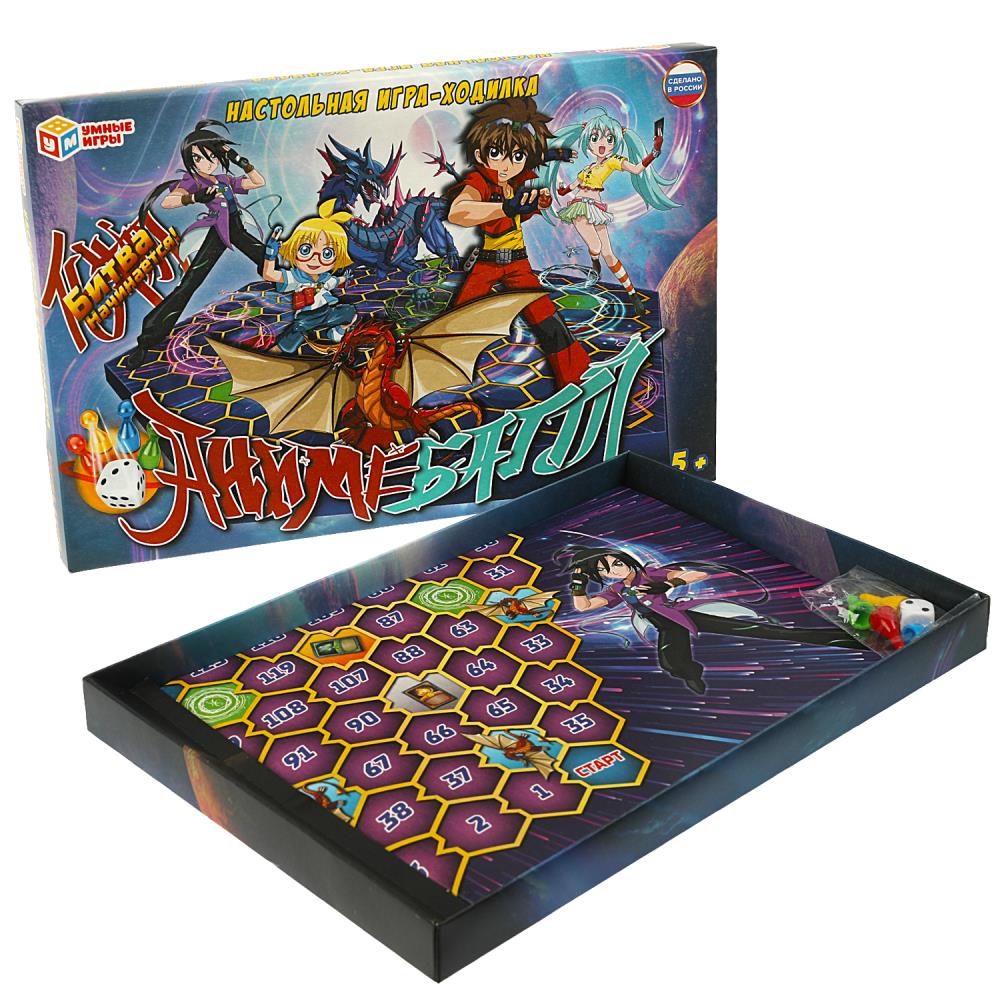 Картинка Аниме баттл. Настольная игра-ходилка. 217х330х27 мм. Умные игры Артикул 4650250551287