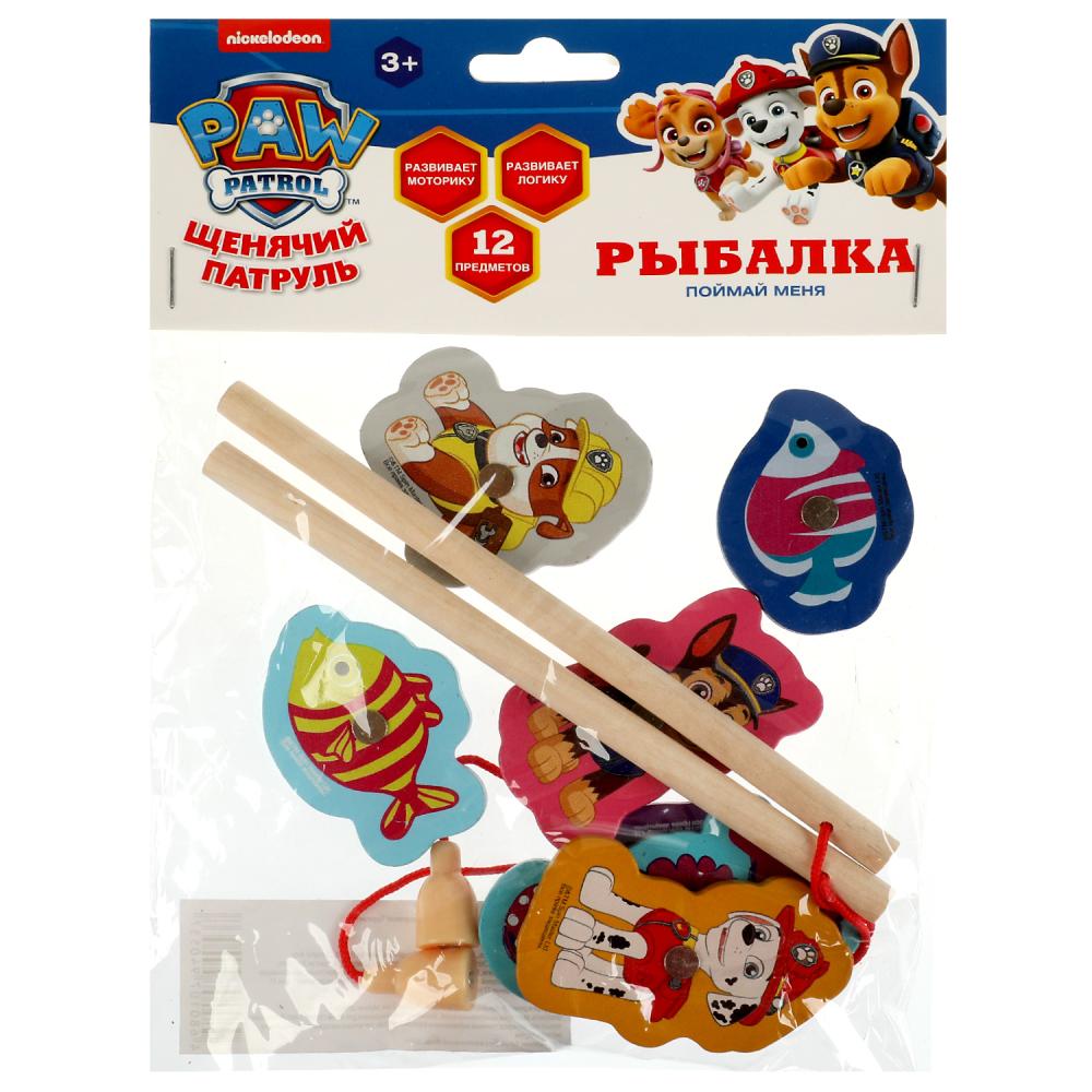 Картинка Игра ловим + 2 удочки Щенячий Патруль в пак. Буратино Артикул PAWPET-06-10