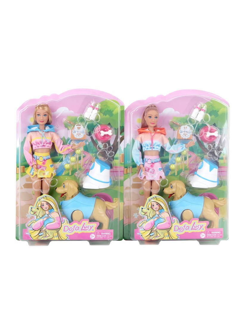 Картинка Игр. наб. Defa "На прогулке", в компл. кукла, предм. 10шт., в ассорт., кор. Артикул 8485-82