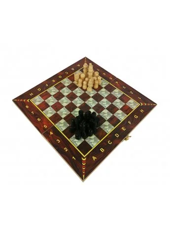 Картинка Шахматы,шашки, нарды 3в1.28*14*3,5 Артикул 28A-41