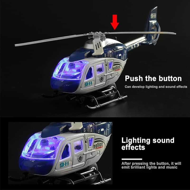 Картинка Вертолет металл, звук, свет, 6шт №836D Артикул 836D