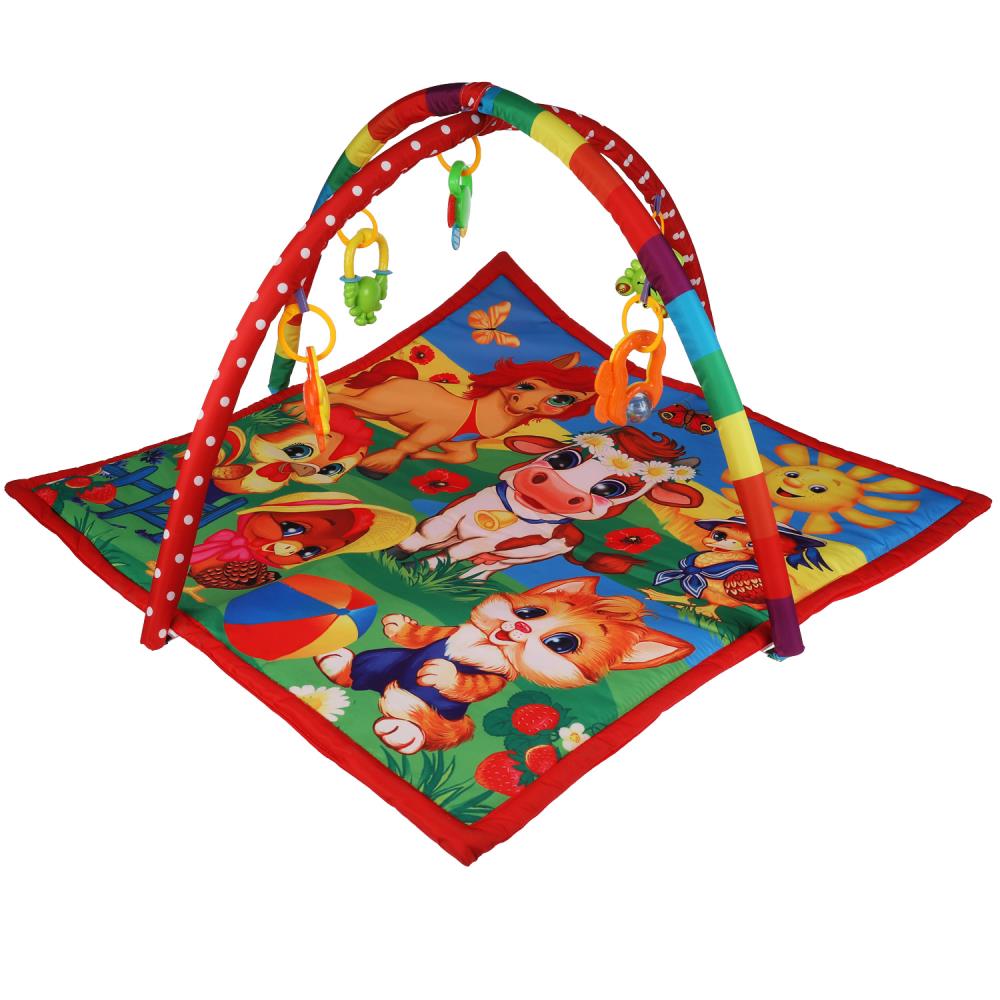 Картинка Детский игровой коврик любимые друзья с погремушками на подвеске Умка Артикул B1906303-110